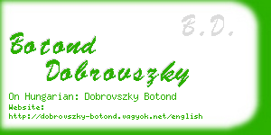 botond dobrovszky business card